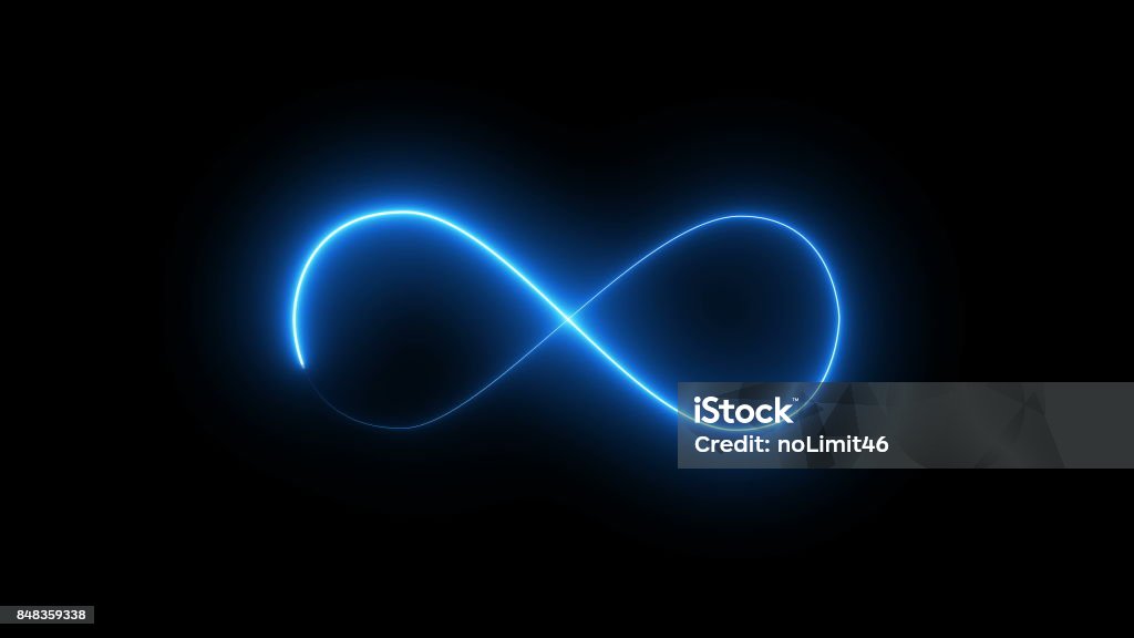 Abstract background with infinity sign. Digital background Abstract background with infinity sign. Digital background. 3D rendering Infinity Stock Photo