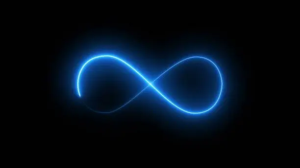 Photo of Abstract background with infinity sign. Digital background