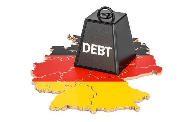 istock German national debt or budget deficit, financial crisis concept, 3D rendering 848362856