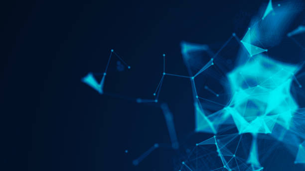 Abstract Polygonal Space Background with Connecting Dots and Lines