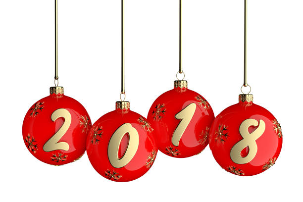 istock Happy new year 2018 red ball 848390828