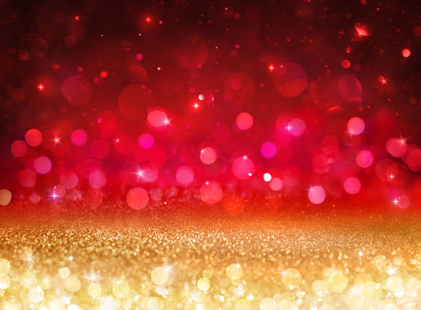istock Bokeh Background - Glittering Effect With Golden And Red Lights 848398582