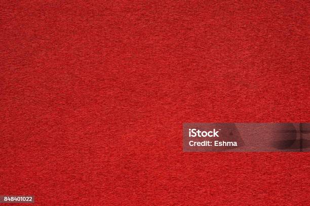 Red Felt Table Surface Extremal Close Up Stock Photo - Download Image Now - Red, Felt - Textile, Carpet - Decor