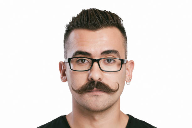 253 Handlebar Mustache Mustache Men Glasses Stock Photos, Pictures &  Royalty-Free Images - iStock