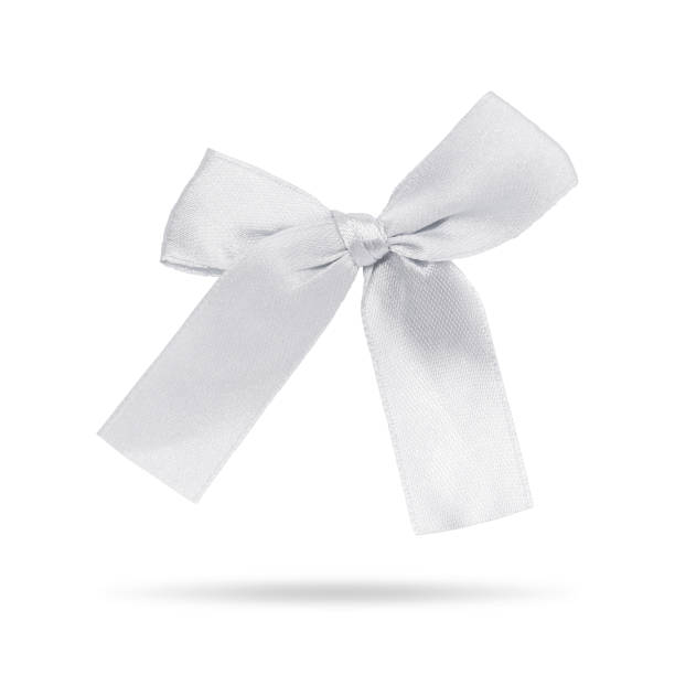 istock Cute ribbon isolated on white background. Beautiful bow made from satin fabric. Clipping paths object. 848471662
