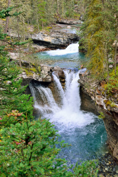 istock Waterfall along the Icefields Parkway in the Canadian Rockies between Banff and Jasper 848471692