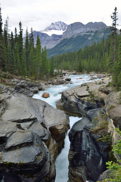 istock Waterfall along the Icefields Parkway in the Canadian Rockies between Banff and Jasper 848472060
