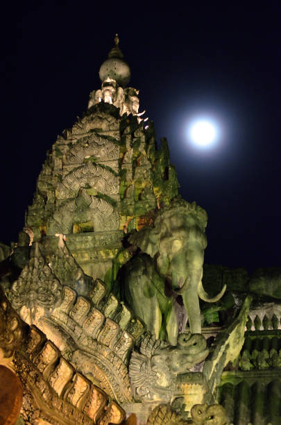 Ganesha made of stone in the jungle of Bali, Indonesia.