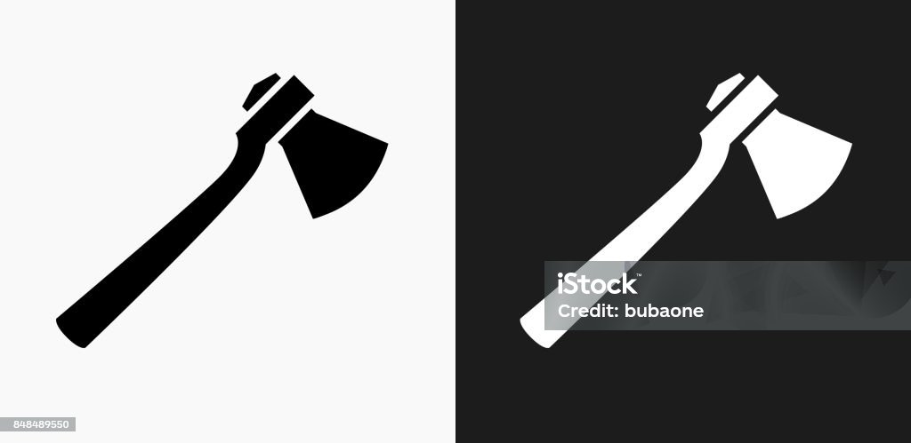 Axt Symbol Axtsymbol Auf Schwarzweißvektorhintergründe Stock Vektor Art und mehr ...