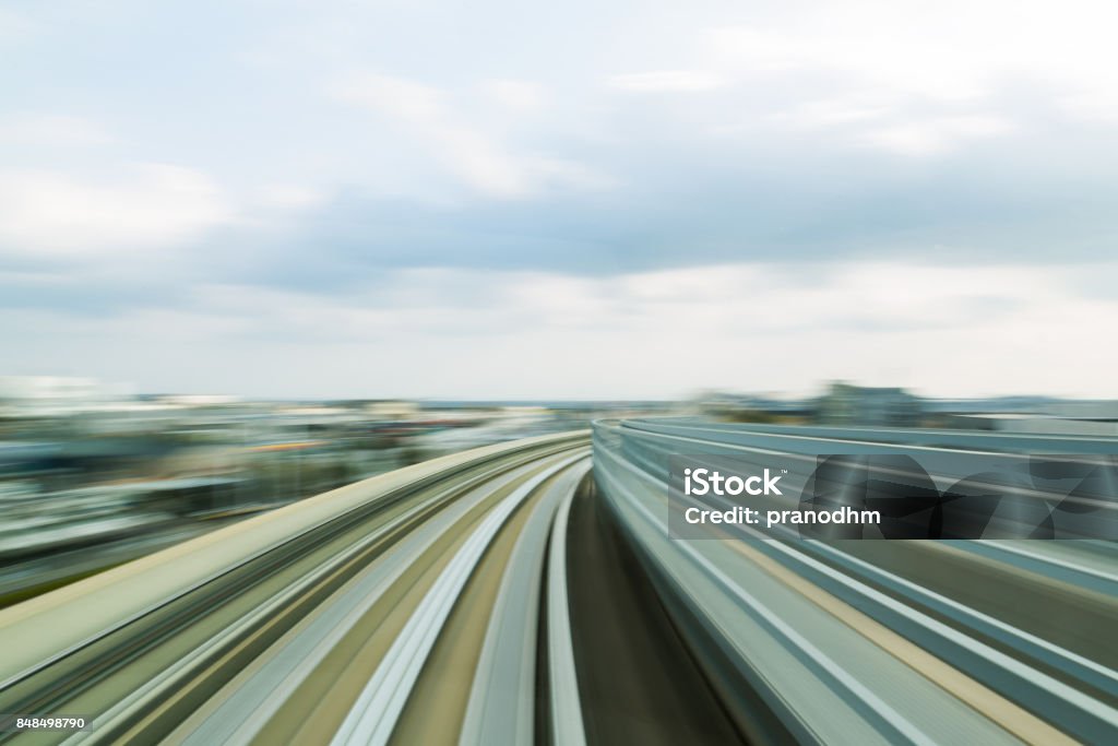 Bewegliche Bahnstrecke gebogen Bewegung - Lizenzfrei Abstrakt Stock-Foto