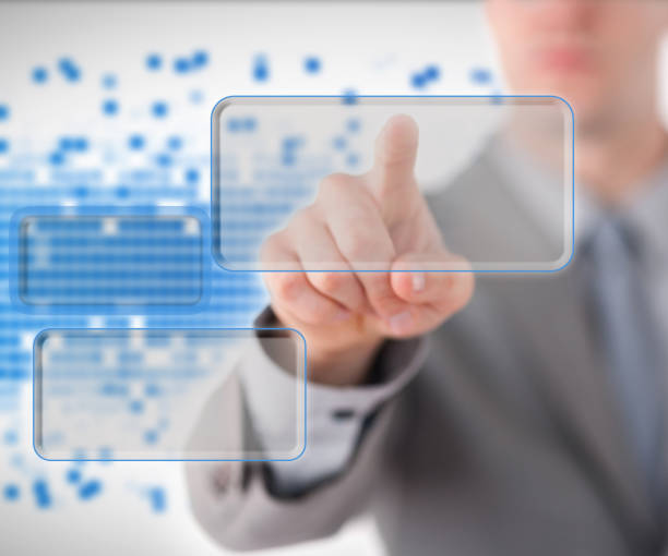 istock Man choosing one of three buttons 848508780