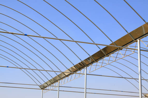 istock Metal skeleton at a construction site under the blue sky 848519030