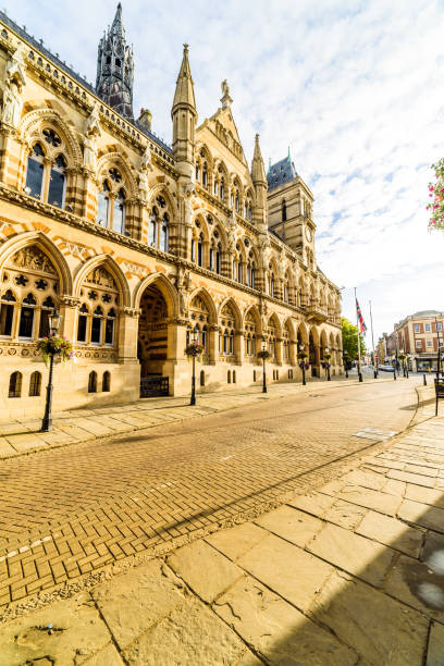 istock Gothic architecture of Northampton Guildhall building, England. 848532460