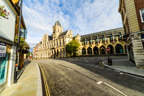 istock Gothic architecture of Northampton Guildhall building, England. 848532658