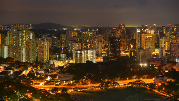 istock Panoramic view urban cityscape in singapore 848557130