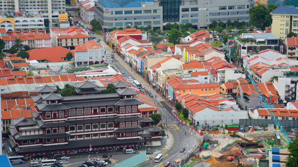 istock Panoramic view urban cityscape in singapore 848558262