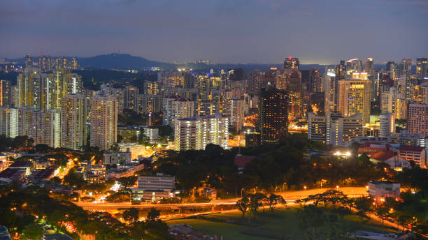istock Panoramic view urban cityscape in singapore 848560416