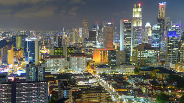 istock Panoramic  view of the Singapore Skyline 848564758
