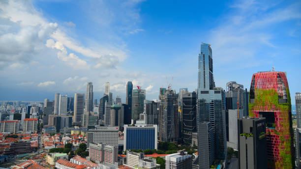 istock Panoramic  view of the Singapore Skyline 848567266