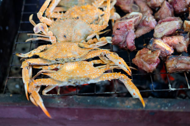 istock Pork rib and crab on grill are very fragrant 848570908