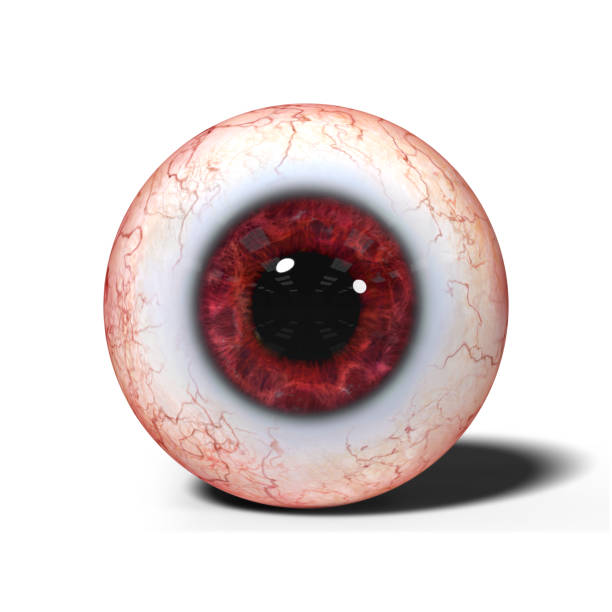 istock realistic human eye with red iris isolated on white background 848580484