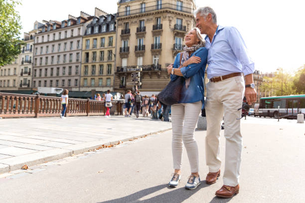 istock Happy seniors in Paris, having a wonderful vacation 848587674