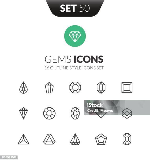 Outline Black Icons Set In Thin Modern Design Style Stock Illustration - Download Image Now