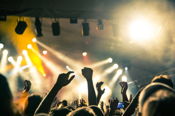 istock Concert crowd in front of a live stage 848595900