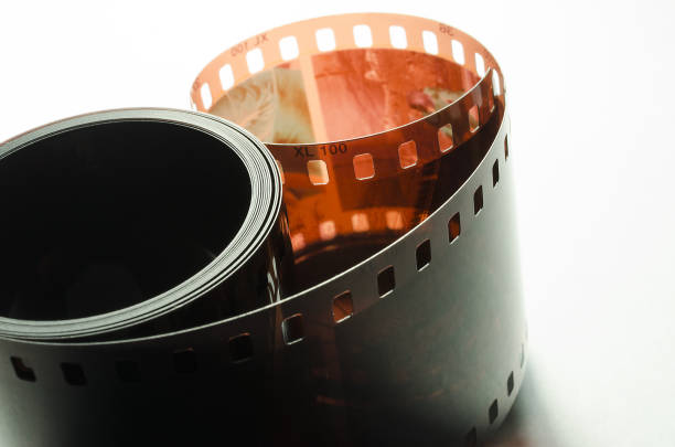 istock Ring photo film on white background closeup. Abstraction 848612644