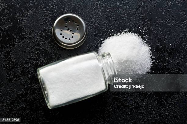 White Salt Stock Photo - Download Image Now - Salt - Seasoning, Salt Shaker, Table