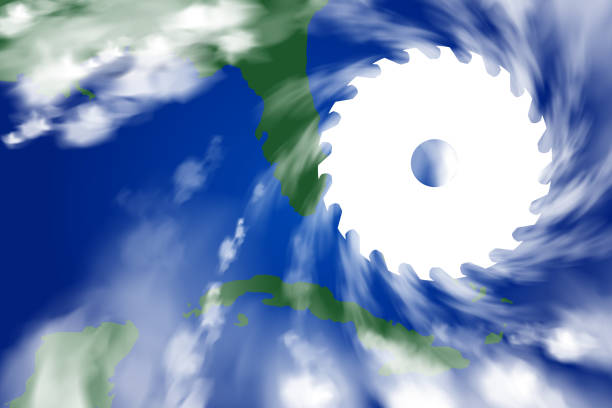 usa, ameryka północna, zabójczy huragan nad florydą i kubą - hurricane florida stock illustrations