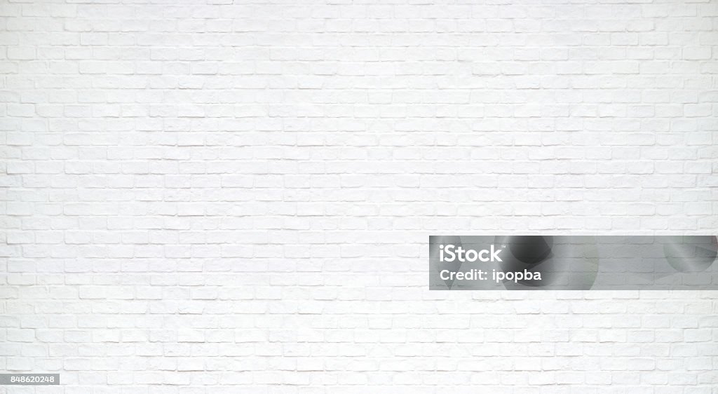 Textura para el fondo de la pared de ladrillo blanco moderno - Foto de stock de Blanco - Color libre de derechos