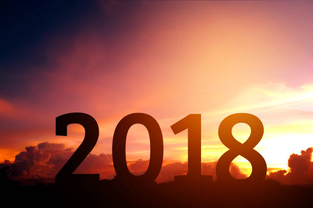 istock Silhouette Happy for 2018 new year 848629034