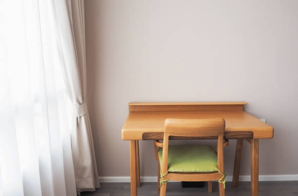 istock View of desk in room 848634528