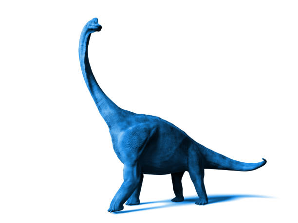 stylized huge dinosaur, 3d illustration isolated on white background