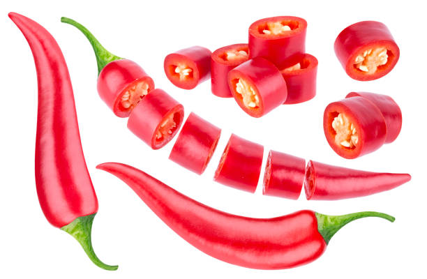 Chili pepper isolated on white background. Collection Red hot chili pepper isolated on white background with clipping path. Collection cayenne pepper stock pictures, royalty-free photos & images