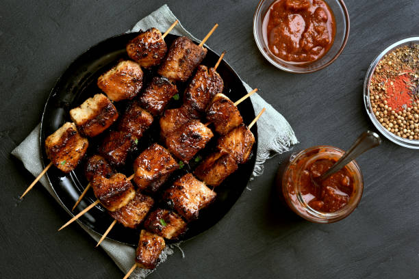 istock Grilled pork skewers 848646928