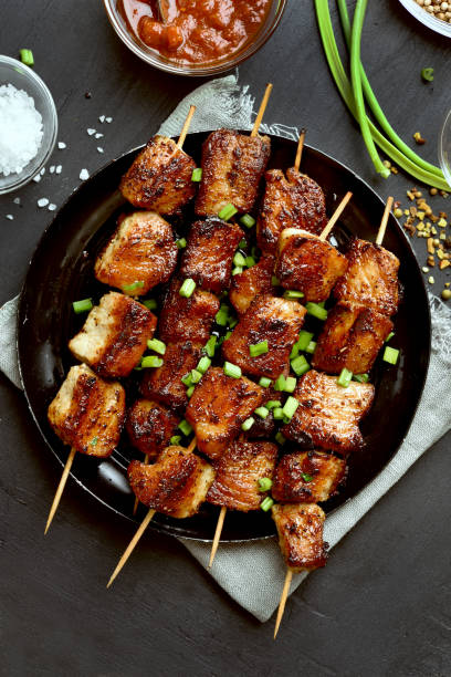 istock Grilled pork skewers 848646936