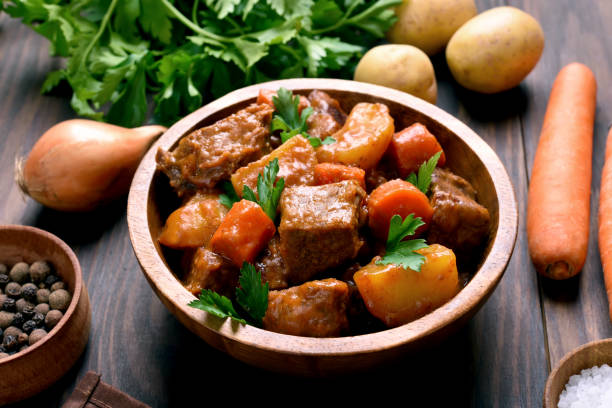 istock Stewed beef with potatoes and carrots 848653972