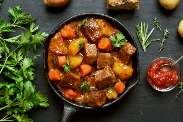 istock Stewed beef with potatoes and carrots 848654040