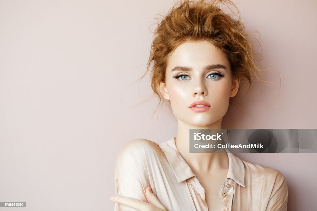 Tender portrait of a girl Fashion Model Stock Photo Tender portrait of a girl Fashion Model Stock Photo