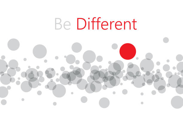 illustrations, cliparts, dessins animés et icônes de être différent abstrait. - unique