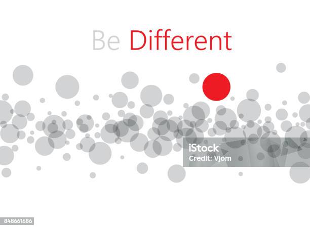 Be Different Abstract Background Stock Illustration - Download Image Now - Standing Out From The Crowd, Concepts, Individuality