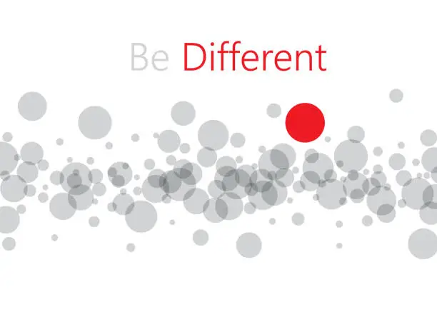 Vector illustration of Be different abstract background.