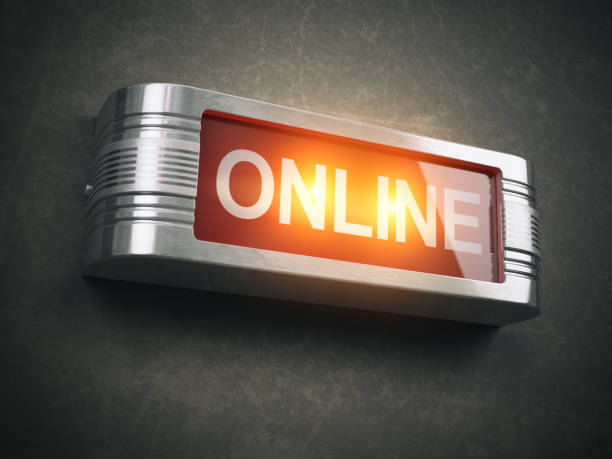 istock Online red glowing warning signboard. Record,  broadcasting or social network concept. 848662264