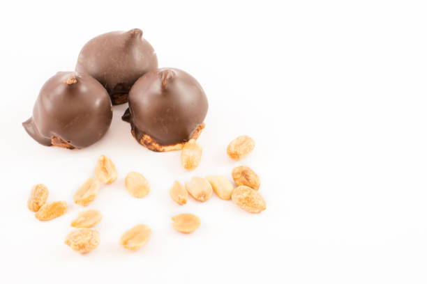 istock Cones of sweet, chocolate and peanut. 848671456