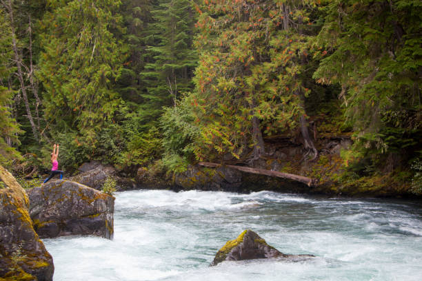 istock Yoga next to the river 848673320