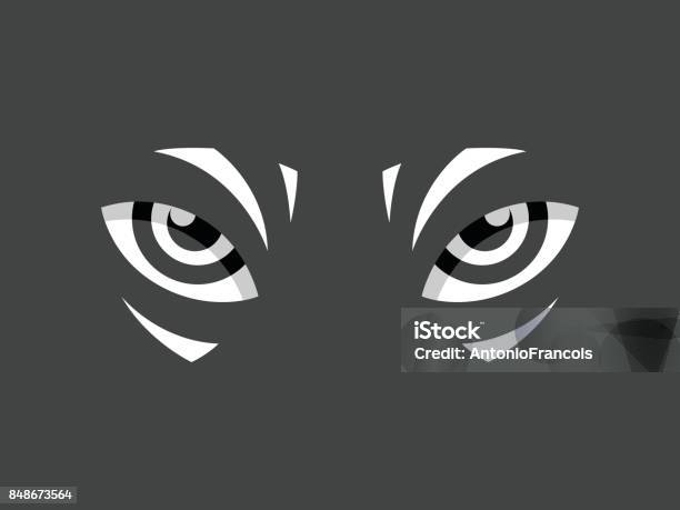 Oeil Tribal Logo Vector Vecteurs libres de droits et plus d'images vectorielles de Tigre - Tigre, Logo, Oeil
