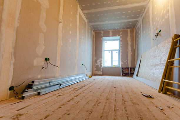 istock Material for repairs in an apartment is under construction, remodeling, rebuilding and renovation. Making walls from gypsum plasterboard or drywall. 848678982