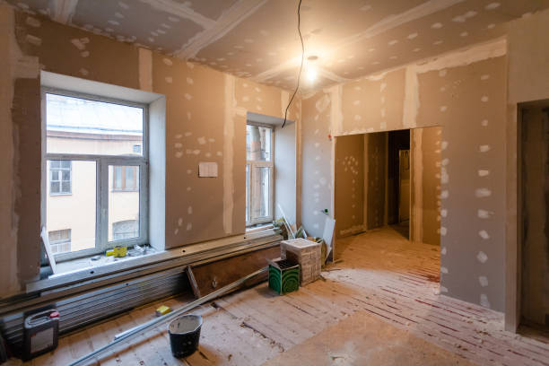 istock Material for repairs in an apartment is under construction, remodeling, rebuilding and renovation. Making walls from gypsum plasterboard or drywall. 848678998